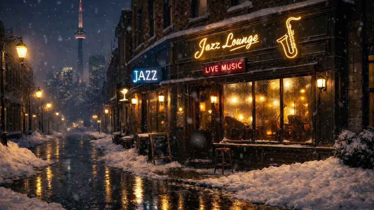 Toronto at 2AM Lo-Fi Jazz ❄️🌃 (2 Hours) | Late Shift Jazz