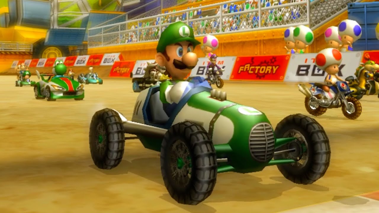 Mario Kart Wii - Mushroom Cup 150cc (Luigi Gameplay)