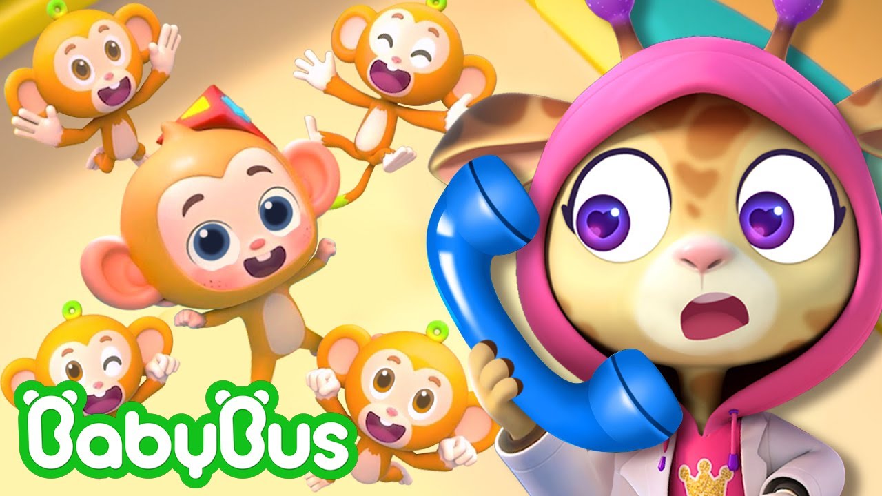 Cinco Macaquinhos 🐵🙈🙉🙊🐒 | Aprender Números | Músicas Infantis | Sim! Neo | BabyBus Português