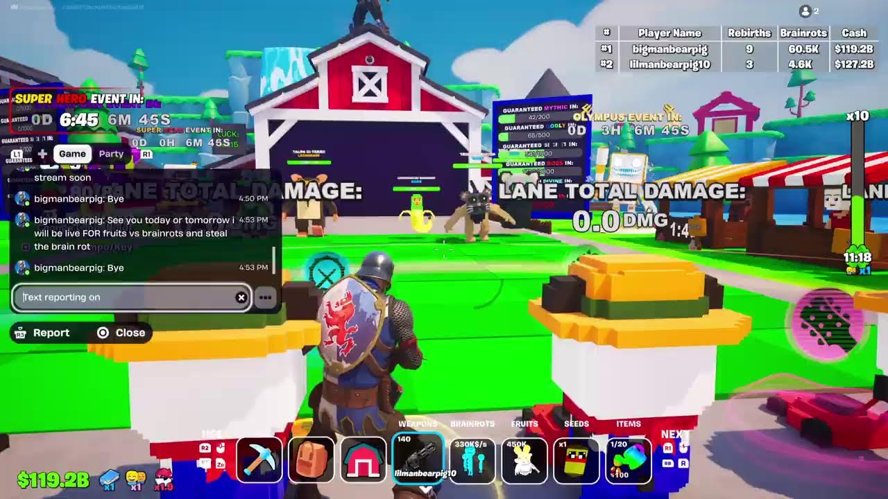 Fruits vs brainrots admin ABUSE