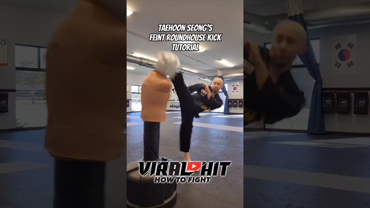 Taehoon Seong's Feint Roundhouse Kick Tutorial! Anime: Viral Hit #shorts #taekwondo #martialarts