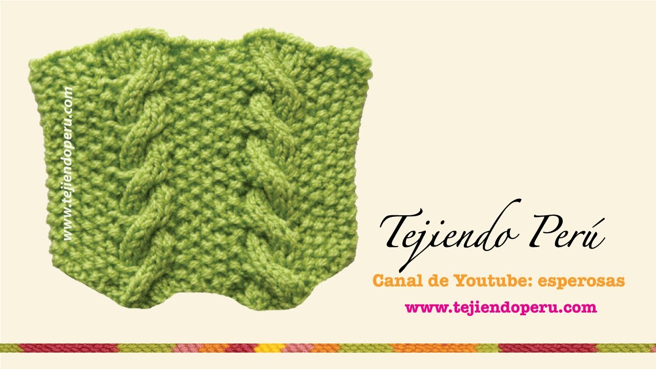 Trenzas o cuerdas simples revesibles tejidas en dos agujas o palitos