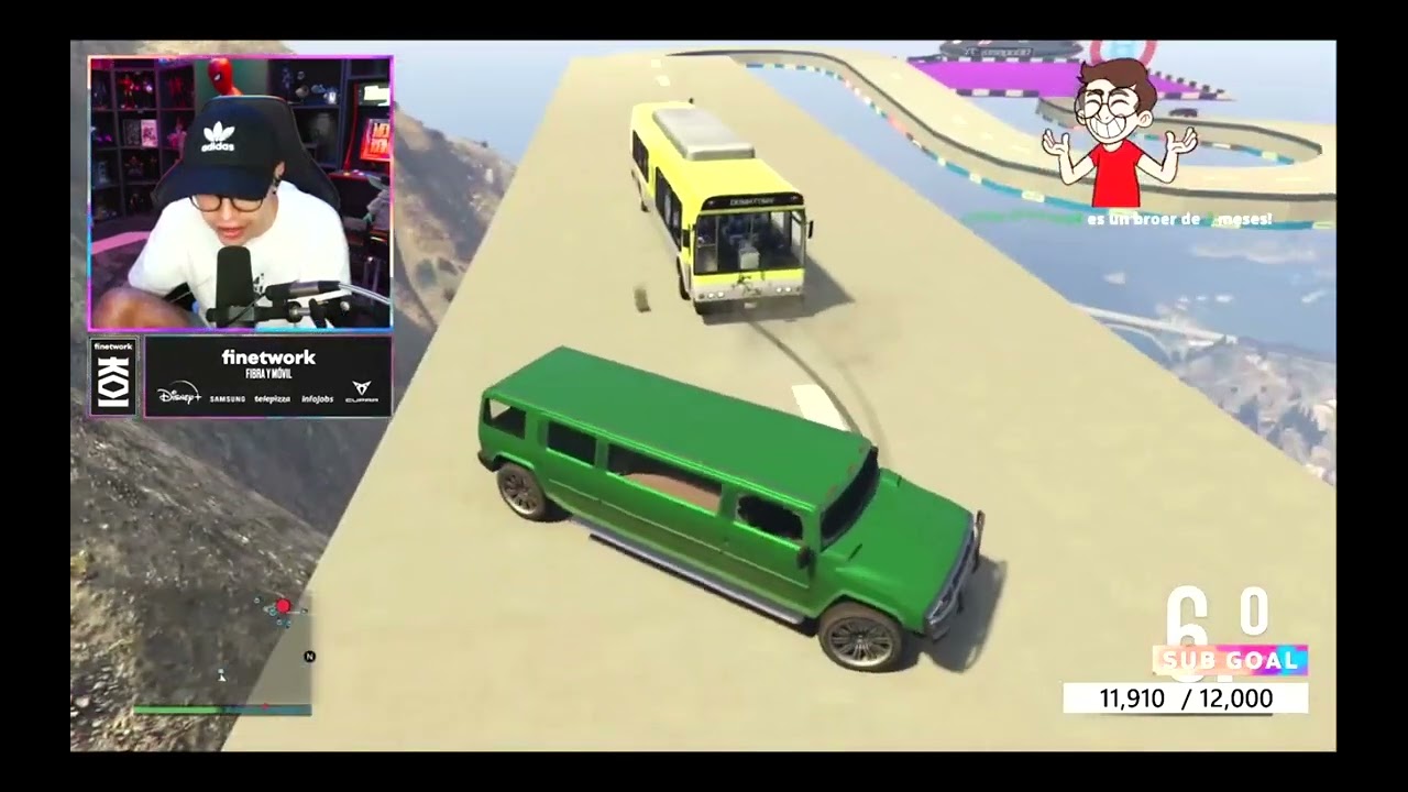Juan cara a cara con Auron, Danirep, komanche, Polispol y más - Carreras Gta V