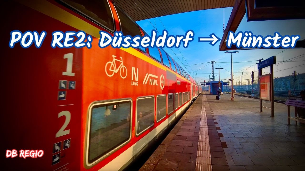 POV 🚆 Stunning RE2 Train Ride | Düsseldorf to Münster | Germany Railway-POV: Scenic RE2 Train Ride