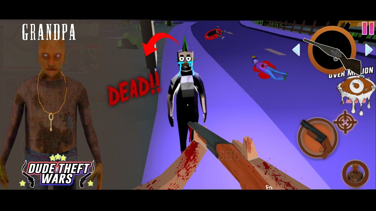 Grandpa Zombie Terror 😱‼️ - Dude Theft Wars Exe - Dude Theft Wars Funny Moments #7 - ApKim Gaming