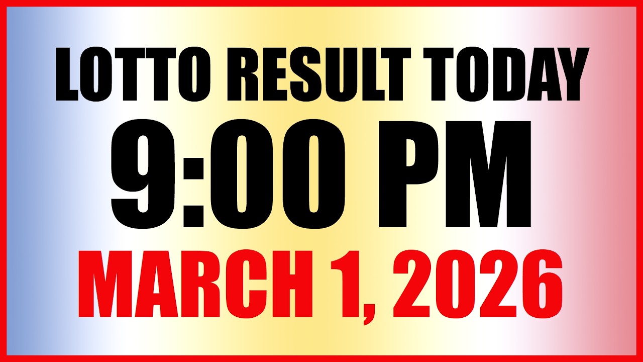 Lotto Result Today 9pm Draw March 1, 2026 Swertres Ez2 PCSO