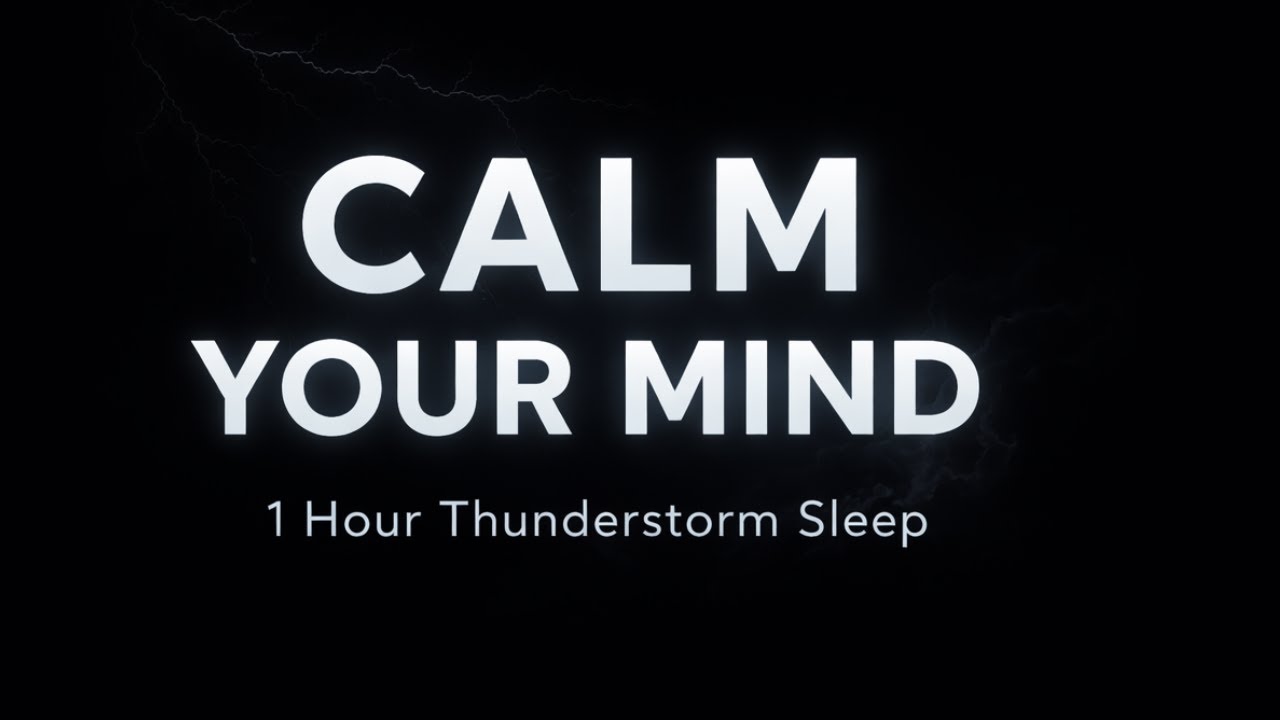 Struggling to Sleep? This 1 Hour Thunderstorm Will Calm Your Brain 🌙”/Black Screen