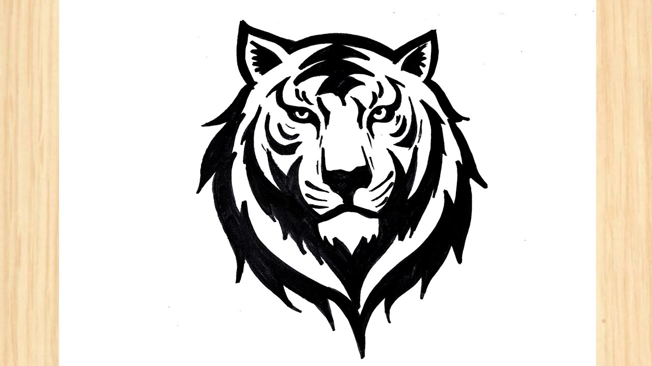 How to draw a tribal lion || Tattoo drawing tutorial