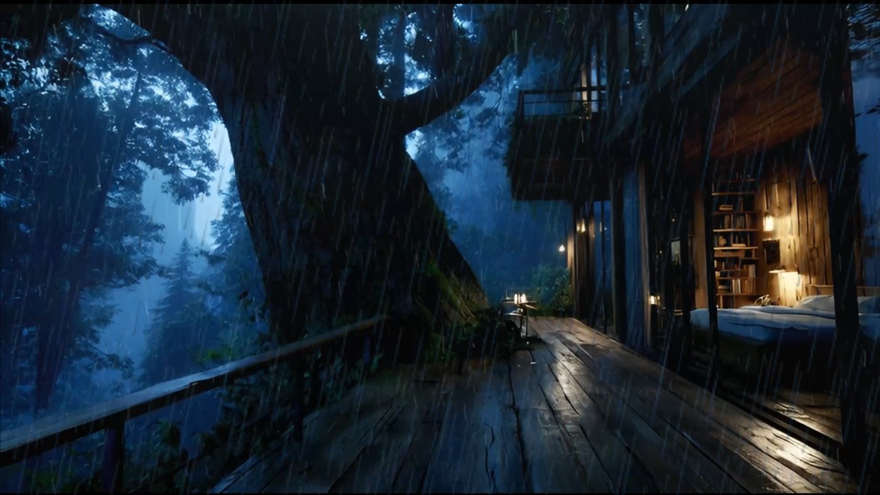 Lonely Cabin in the Rain 🌧️ Let Go of Overthinking | Deep Sleep