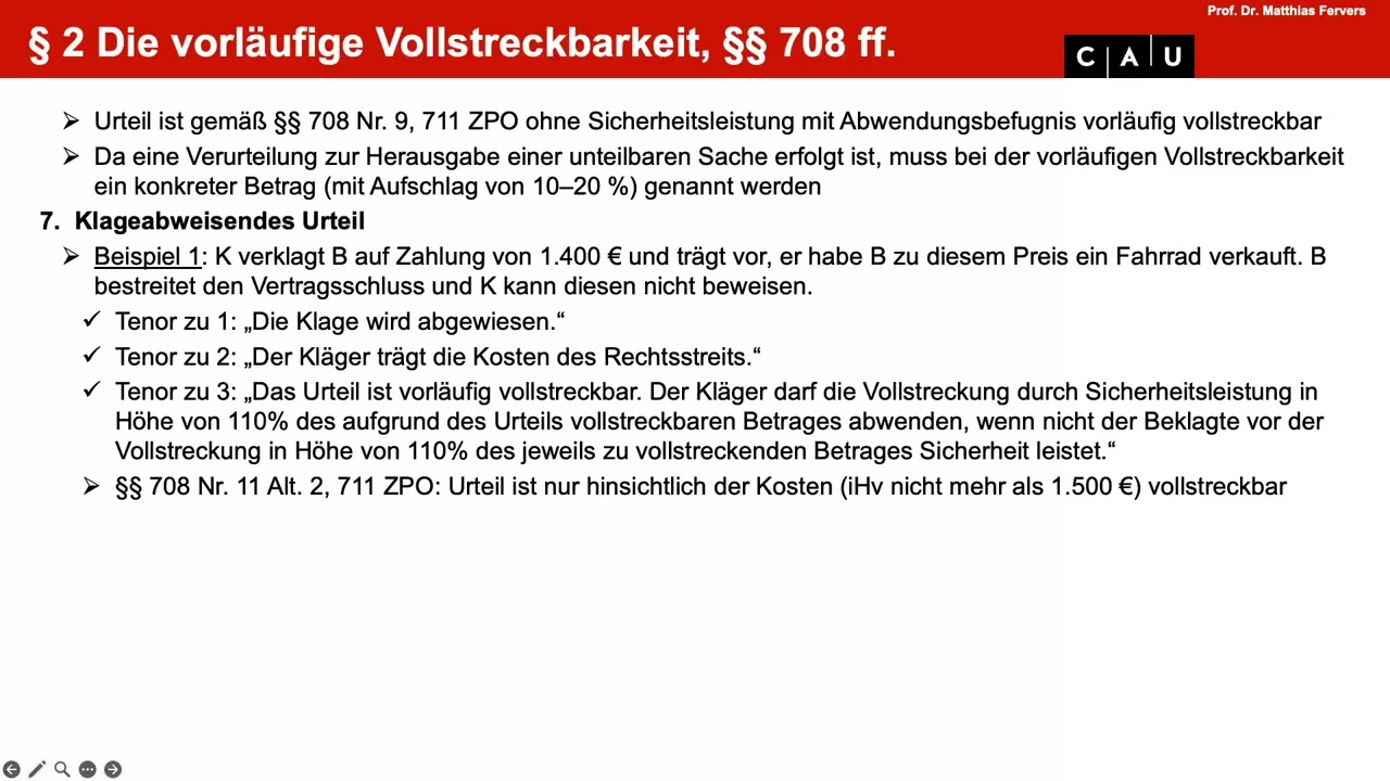 Vertiefung ZPO II Zwangsvollstreckungsrecht – Folge 02 (Vollstreckungsklausel: Grundlagen)