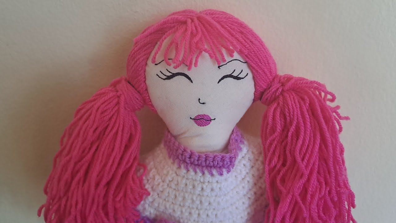 PIGOTTA UNICEF- cucire i capelli - codine e frangia tutorial n.3 bambole in tessuto