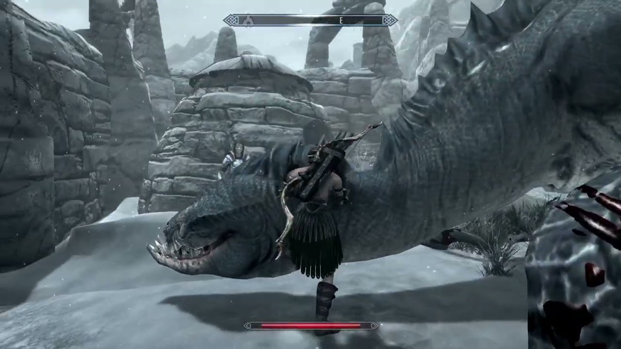 Skyrim riding dragon
