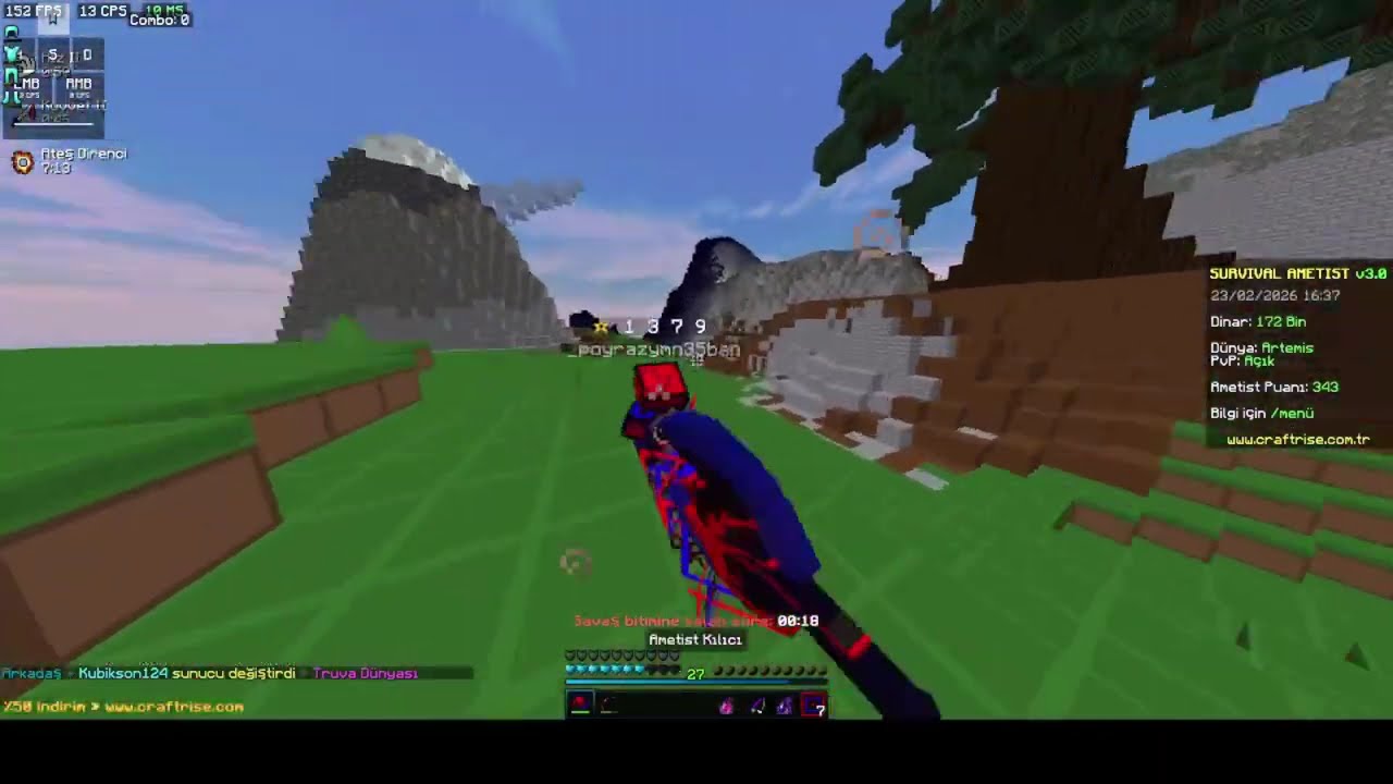 craftrise survival ametist arte kral kesme pvp