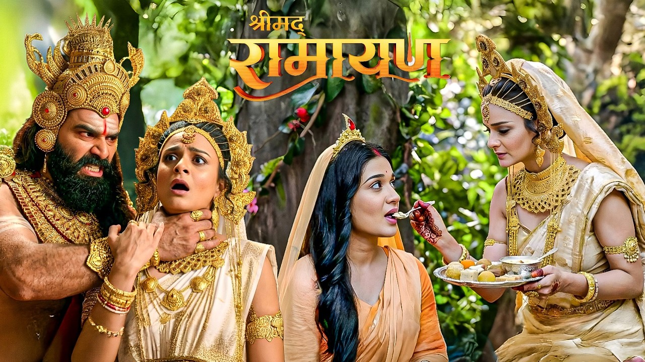 सीता को मंदोदरी द्वारा भोजन करवाते देख फूटा रावण का प्रचंड क्रोध || Shrimad Ramayan
