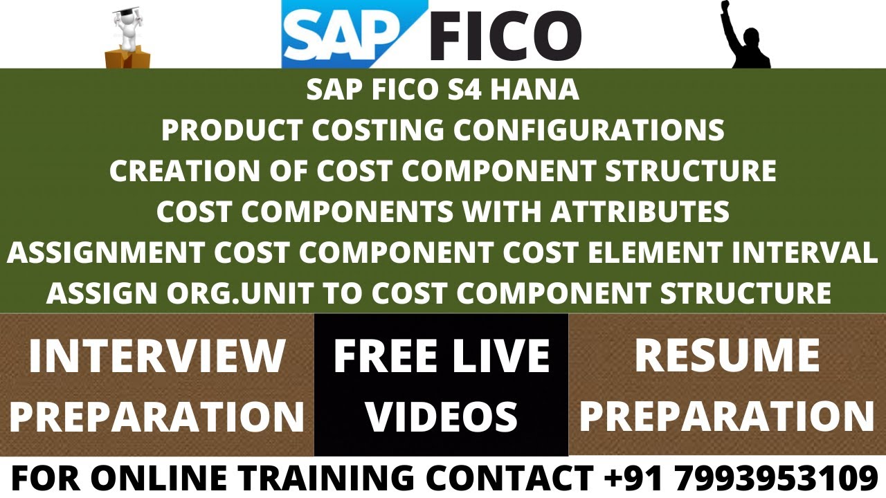 SAP CO S4 HANA PRODUCT COSTING, DEFINE COST COMPONENT STRUCTURE, FOR TRAINING CONTACT +91 7993953109