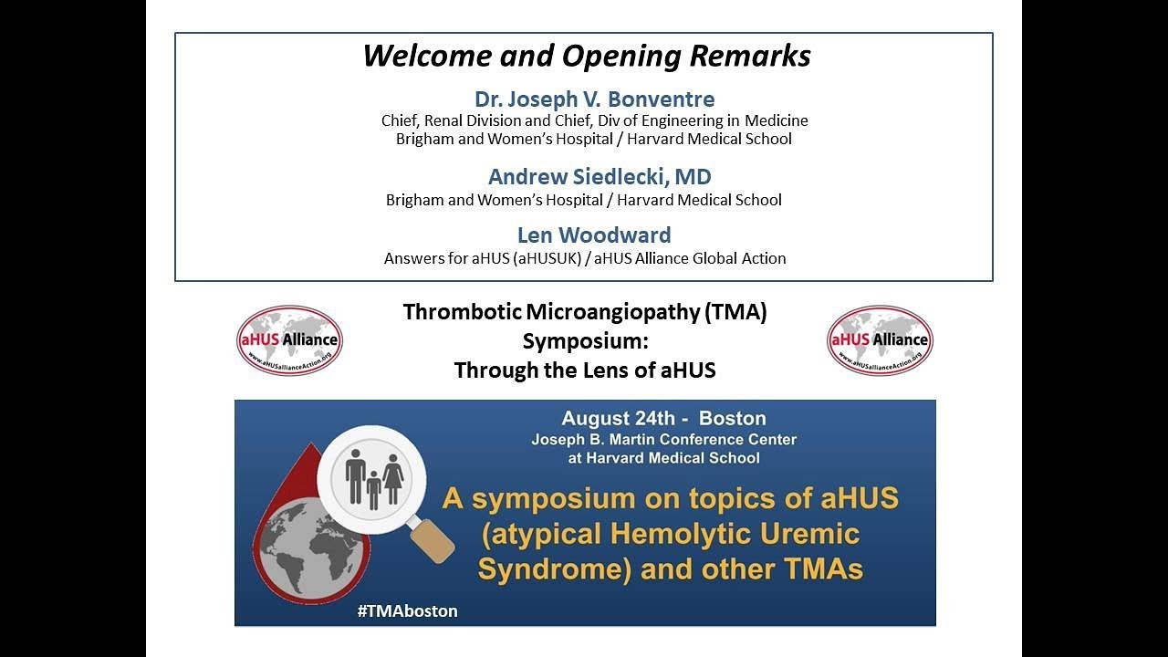 Welcome & Opening Remarks - TMA Symposium, 24 Aug 2017