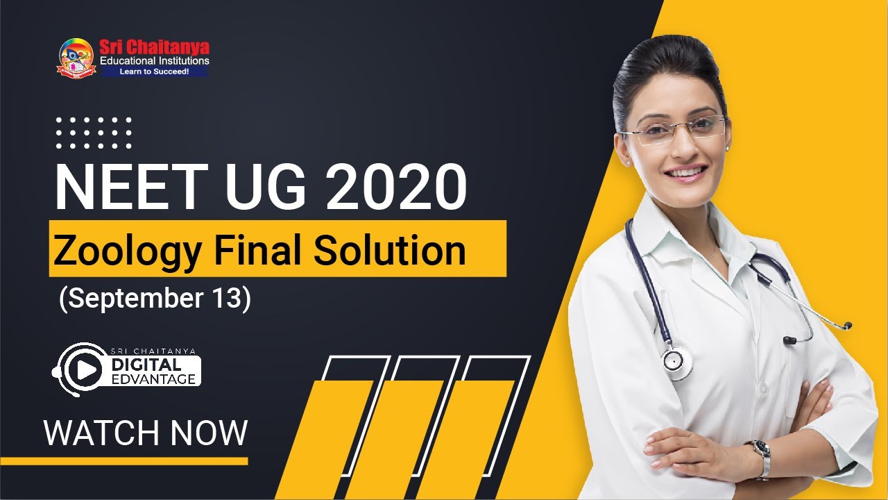 NEET UG 2020 Final Zoology Solution (September 13) | Neet Zoology Paper Discussion By Sri Chaitanya