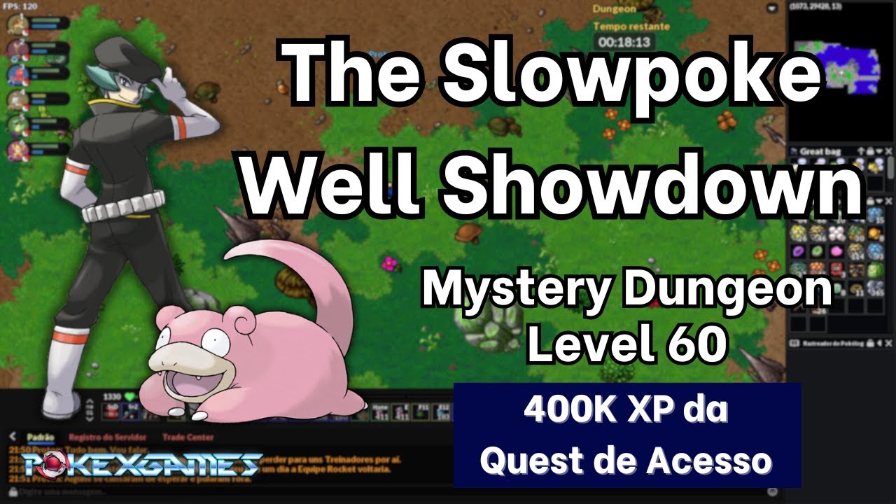 The Slowpoke Well Showdown Quest - Mystery Dungeon Level 60 PXG Johto
