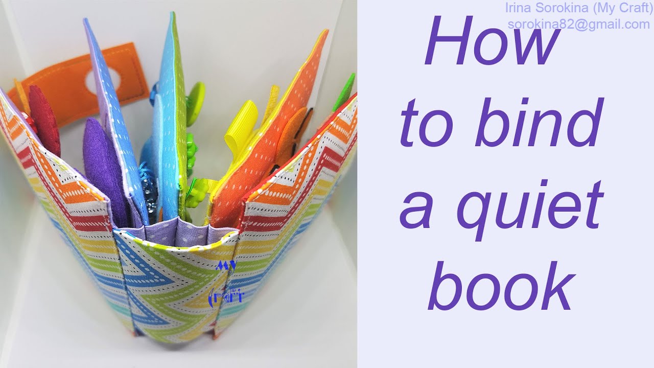 Quiet book binding tutorial - How to assemble pages / Переплёт минибука - сборка страниц