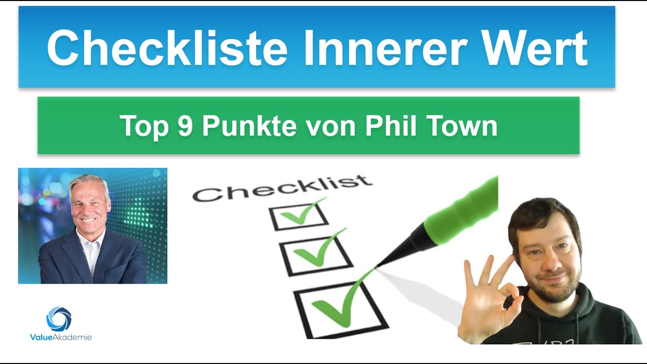 Checkliste innerer Wert einer Aktie - Top 9 Punkte von Phil Town