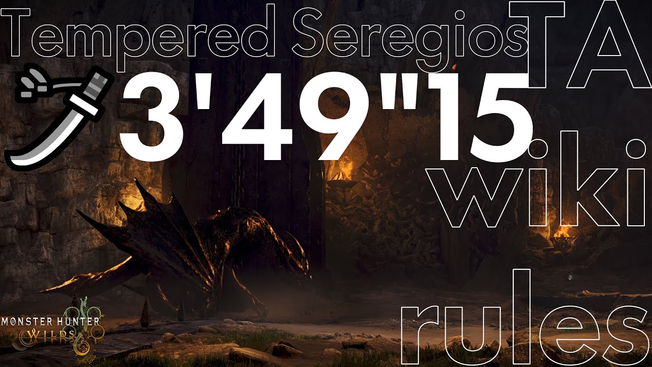 【TU4】歴戦セルレギオス ☆9♢5 太刀ソロ TA wiki 3'49 | 9☆5♢ Tempered Seregios LS solo TA wiki【モンハンワイルズ mhwilds】