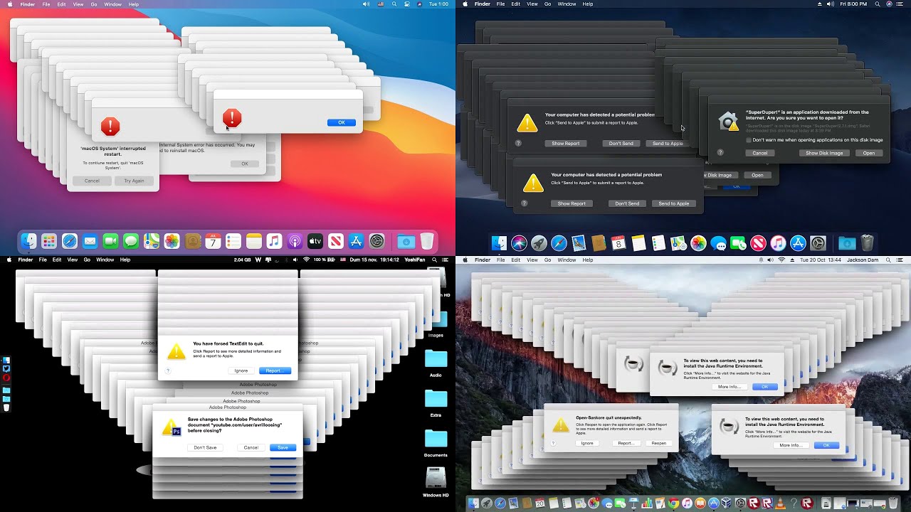 macOS Crazy Error Battle