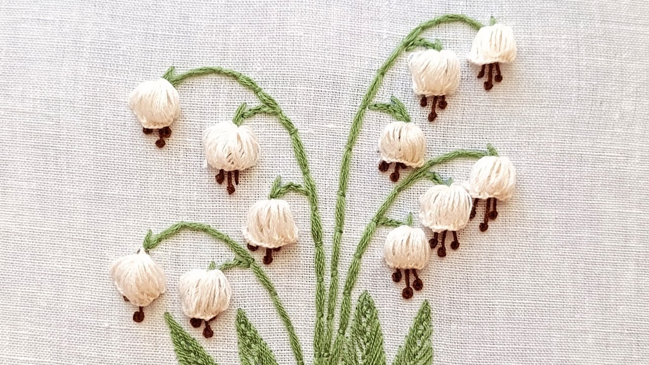How to embroider lilies of the valley/Lily of the valley