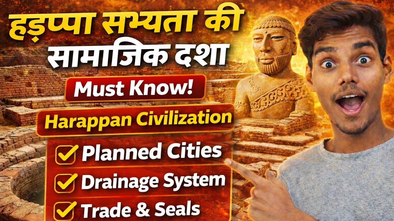  हड़प्पा सभ्यता की सामाजिक दशा | Harappan Civilization Social Life | Must Know Facts 🔥