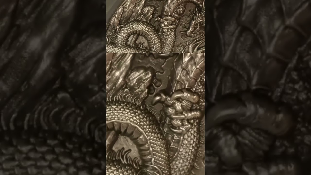 Extreme Close Up of a 2oz Silver Coin by Spectres! #shorts #investing #preciousmetals