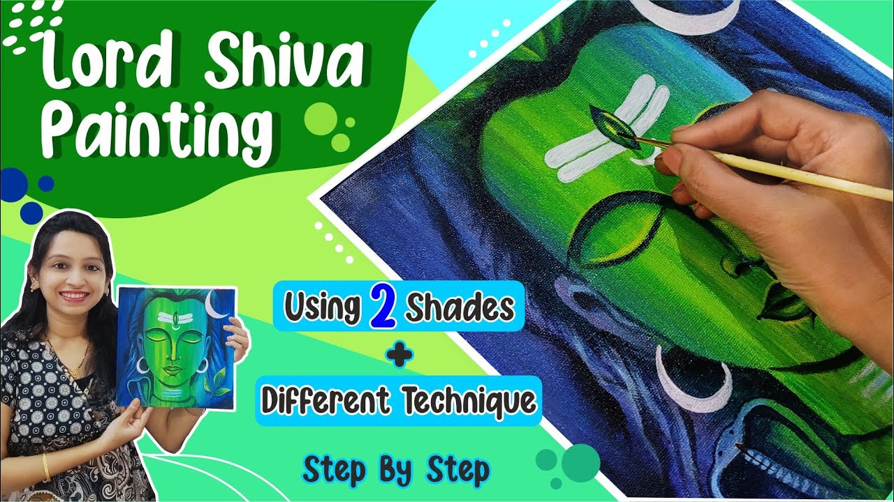 Lord Shiva Painting | Acrylic Painting | Canvas Painting for beginners