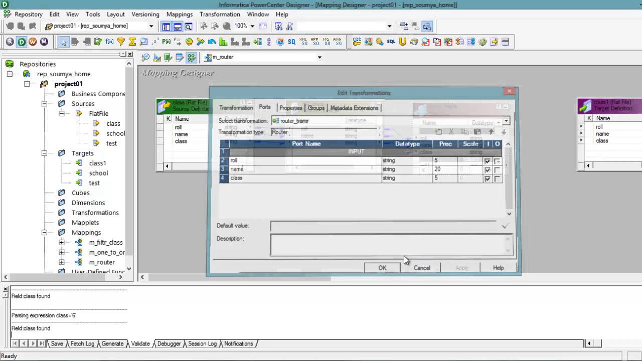 HOW TO USE ROUTER TRANSFORMATION IN POWER CENTER