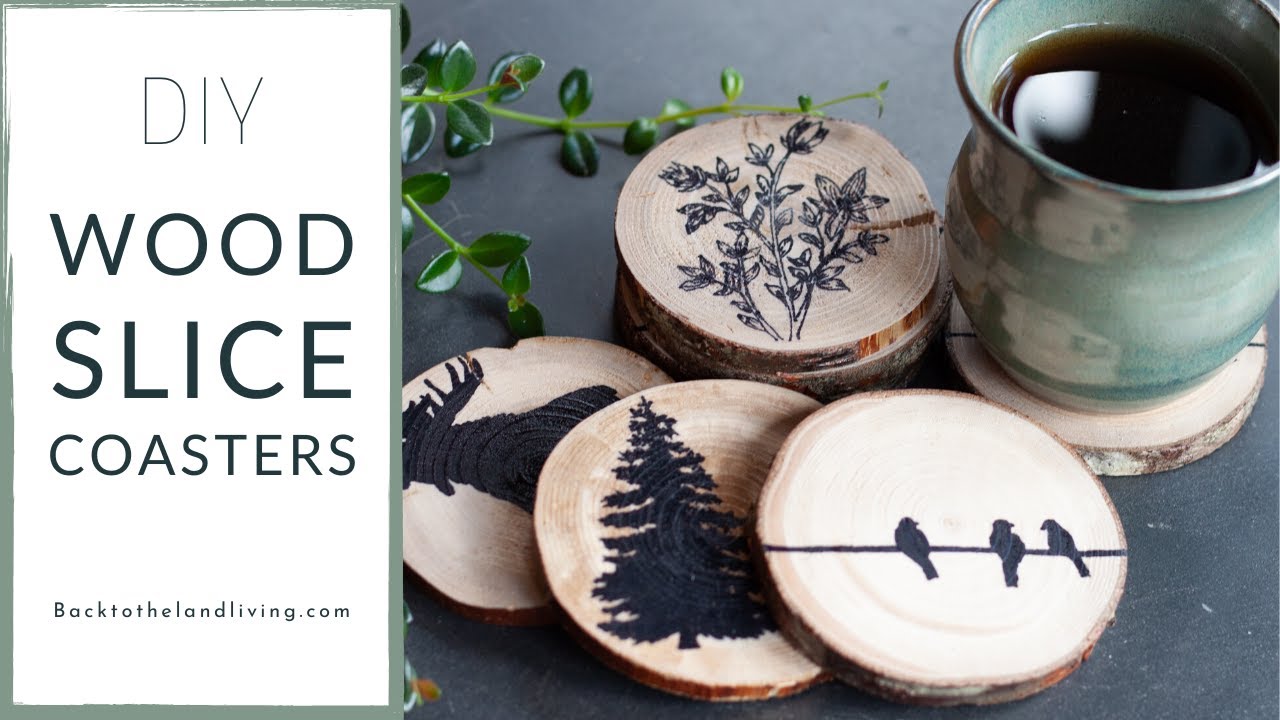 DIY Wood Slice Coasters