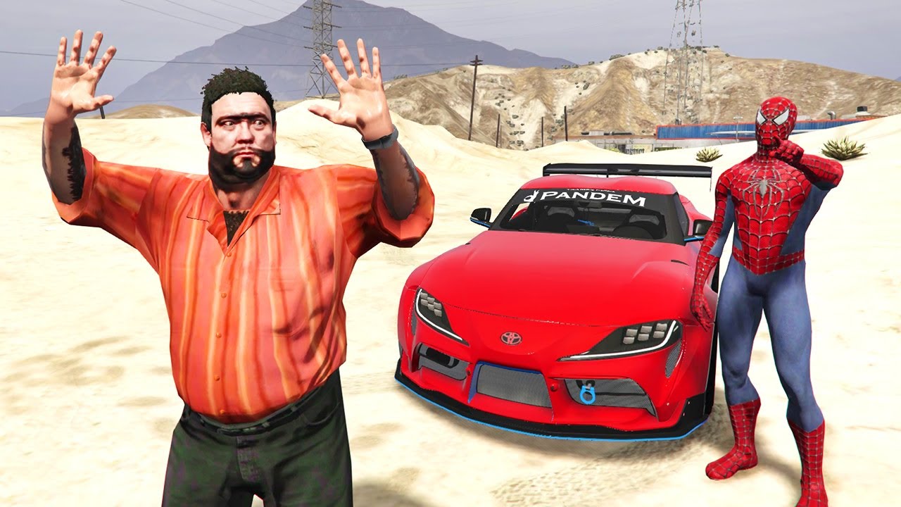 Örümcek Adam ve Recep İvedik Totoya Supra Arabalarla Yarışıyor - Gta 5