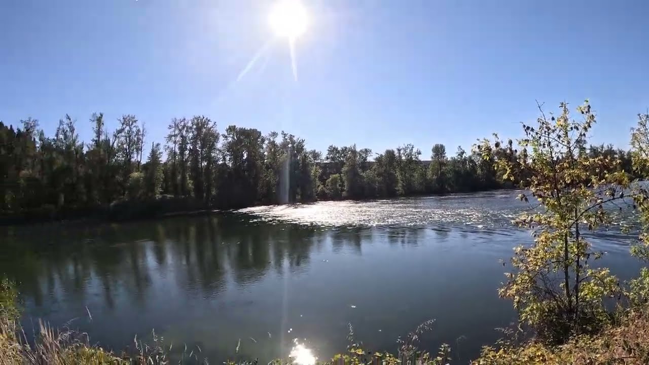 Willamette River waterfront trail - Eugene, Oregon.