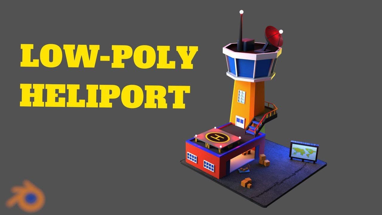 Simple Heliport Modelling Tutorial in Blender