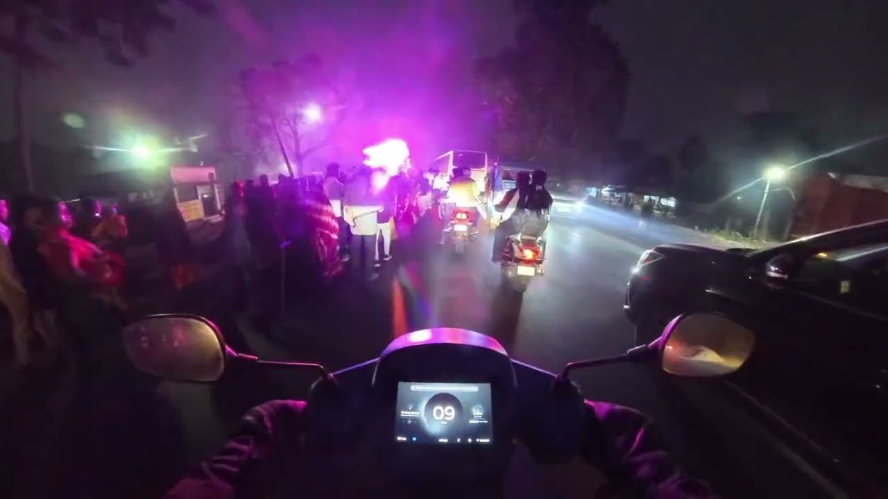A night police checking Moto vlogging ride ll India purnea ll Daily Ride moto vlogging ll