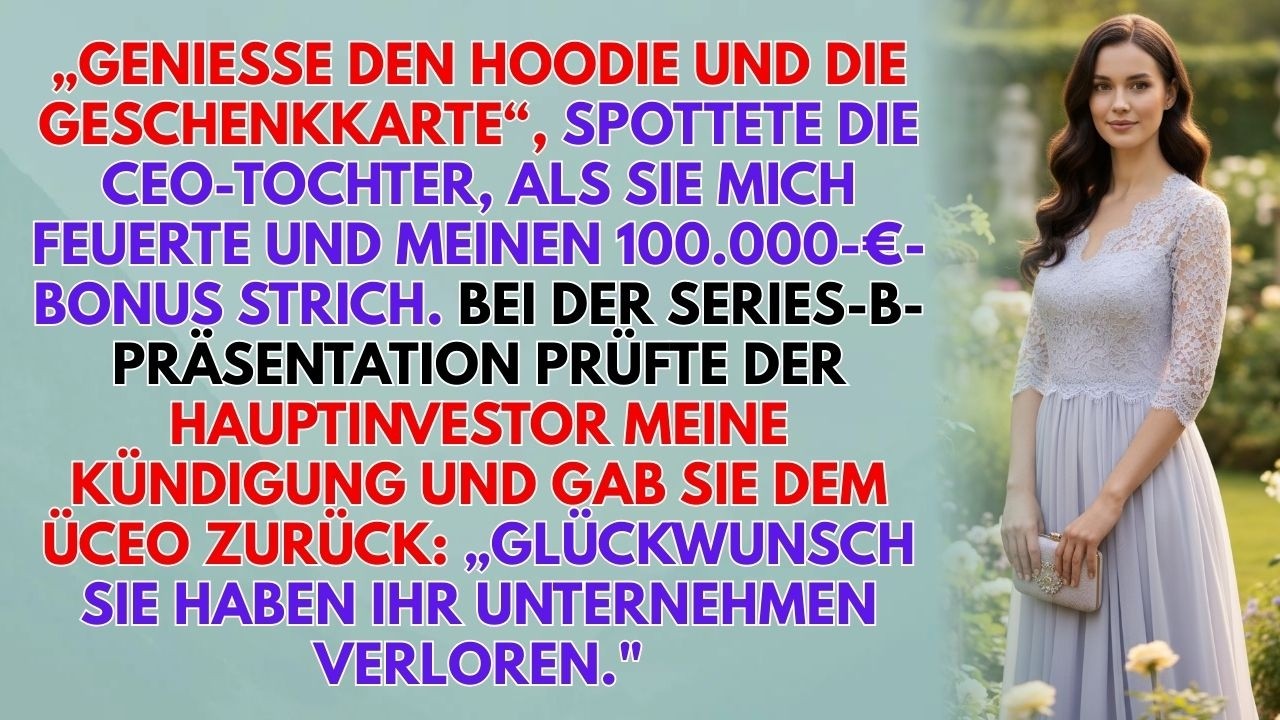 Von Der CEO-Tochter Gefeuert, Enthüllte Ich Eine Klausel, Die Ihren 50-Mio.-€-Deal Zerstörte ♟️