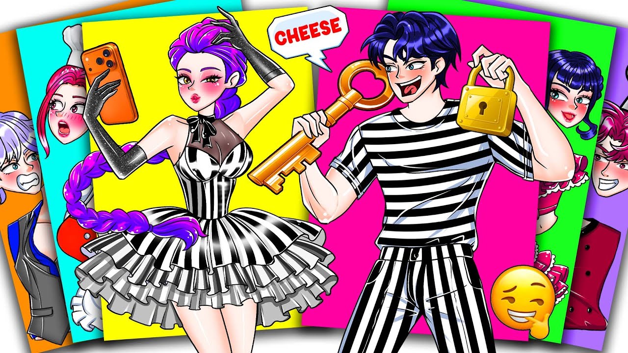 Alert! HUNTRIX RUMI x SAJA BOYS JINU Fresh Out To Freedom - KPOP DEMON HUNTERS | Sticker Book DIY