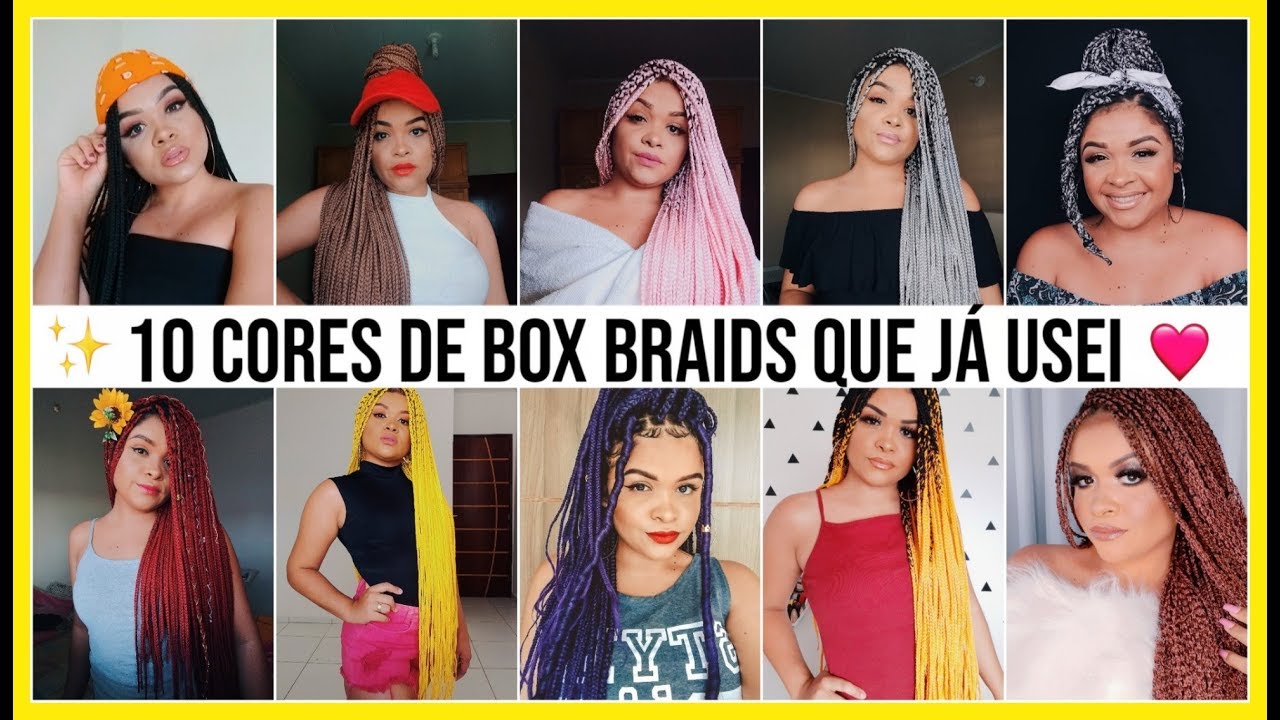 10 CORES de BOX BRAIDS que já USEI