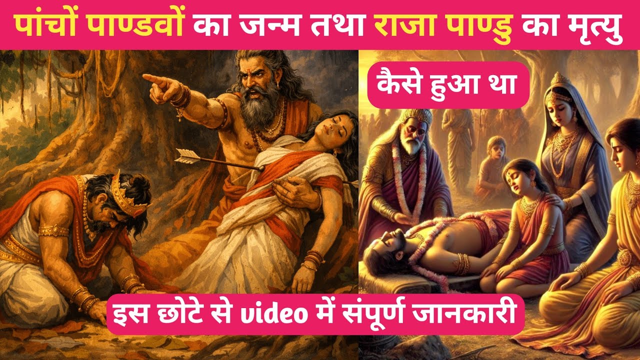 कैसे हुआ था पांचों पाण्डव का जन्म तथा राजा पाण्डु के मृत्यु का कारण | #stabilityofdharm #mythology