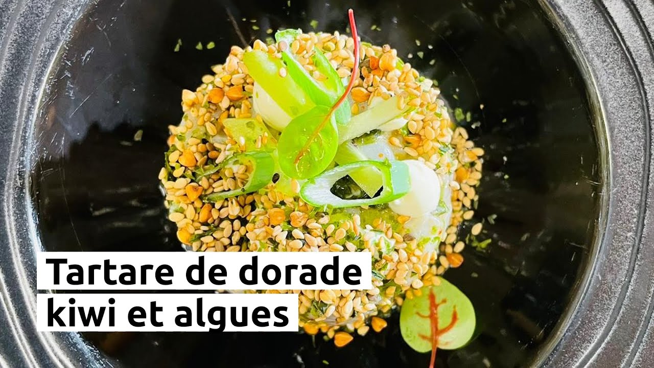 Tartare de dorade, kiwi et algues