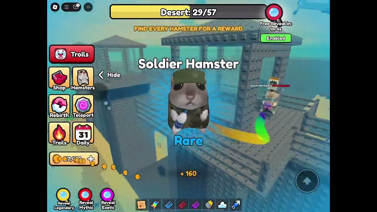 Getting all of the hamsters in the desert in find the hamsters Roblox