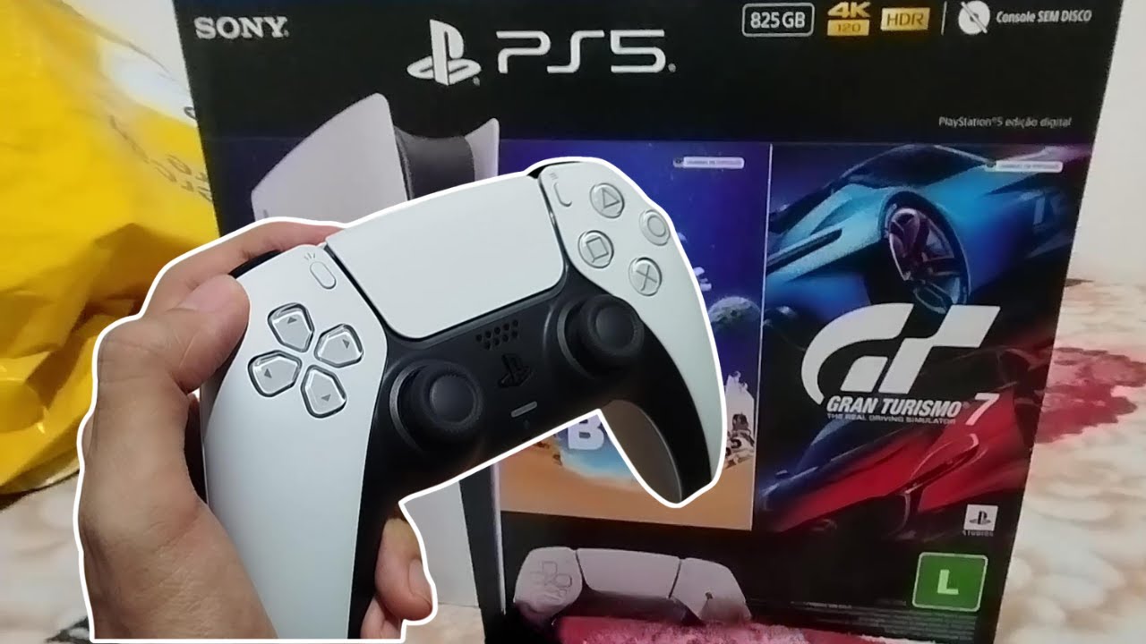 COMPREI MEU PRIMEIRO PS5 SLIM DIGITAL! 😱 Unboxing 2026 (PlayStation 5 + Astro Bot & Gran Turismo 7)