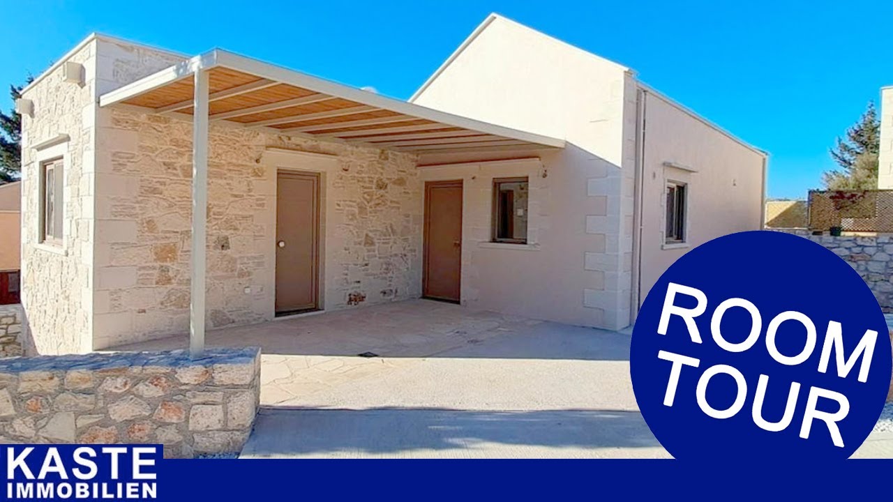 video room tour | Neubau-Bungalow mit Bergblick in Vamos Kreta | Kaste Immobilien