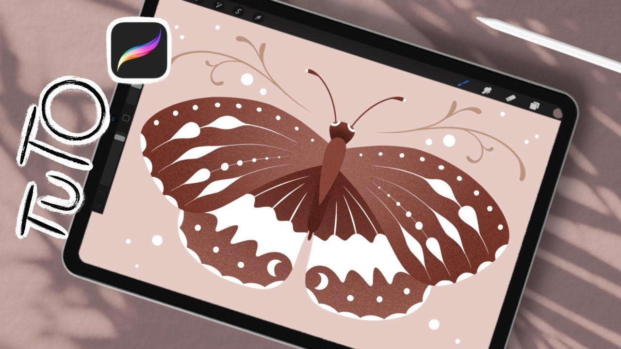 Dessine ce papillon sur Procreate! --- Tuto facile!