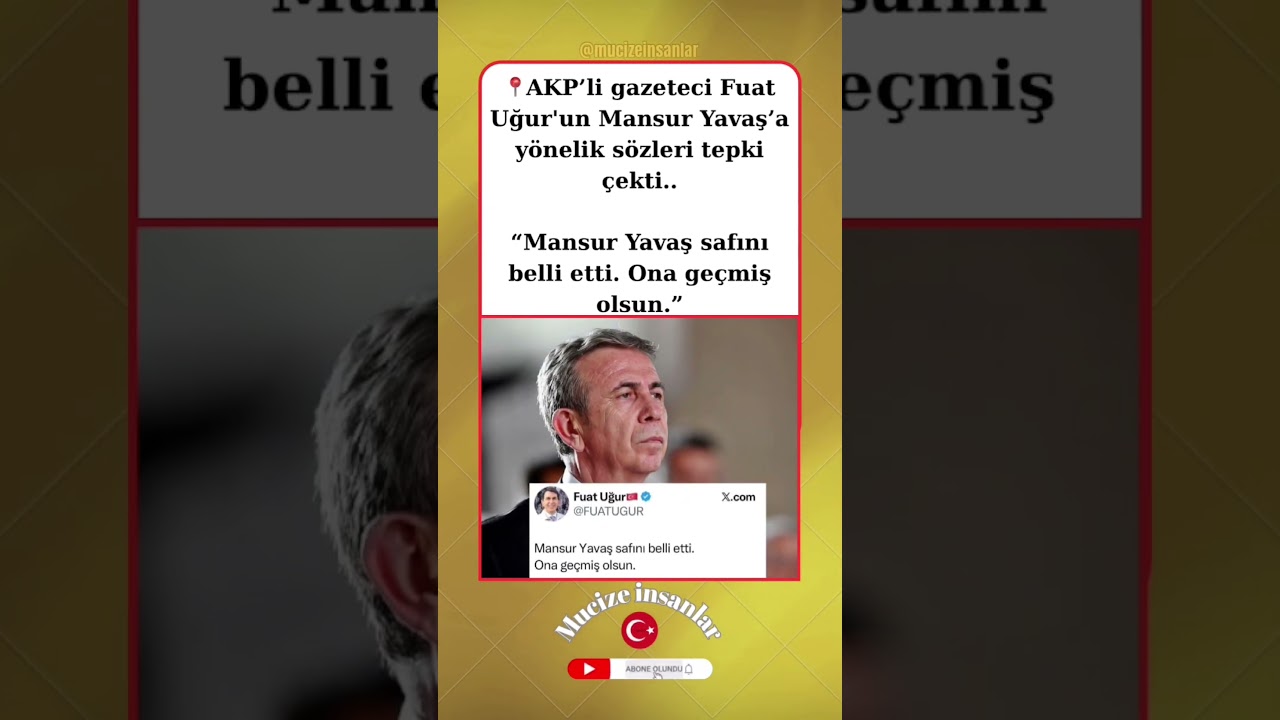 Fuat Uğur'dan Mansur Yavaş'ı Hedef Alan S&ouml;zler: 