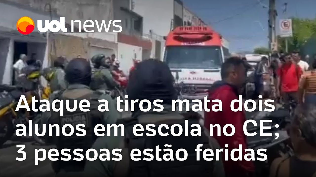 Ataque a tiros deixa 2 alunos mortos e 3 pessoas feridas em escola em Sobral, no Ceará