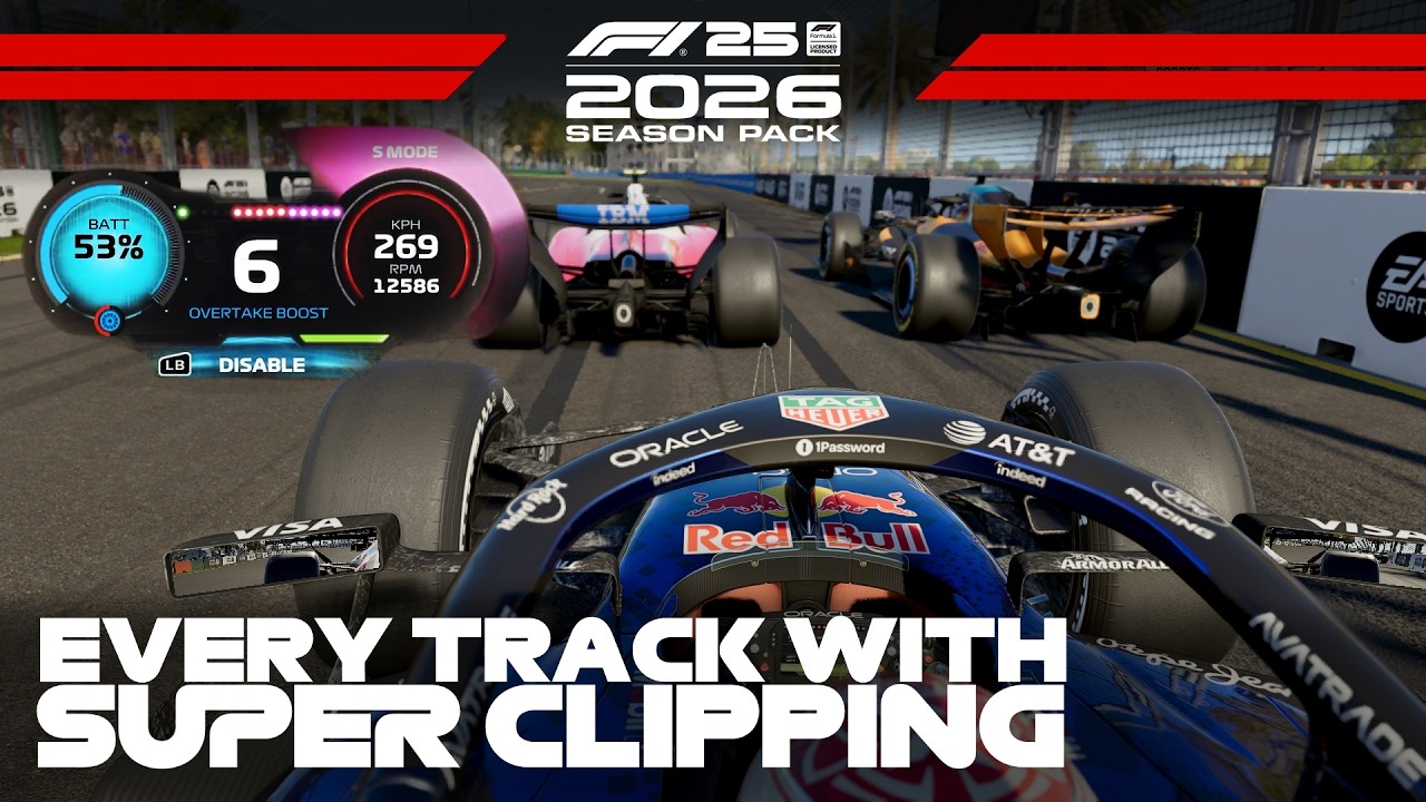 Every Track With Super Clipping in the F1 26 DLC