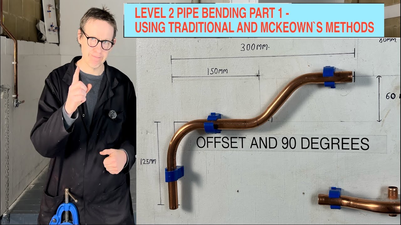 Level 2 copper pipe bending part 1 - Offset and 90 degree bend - 2 ways.