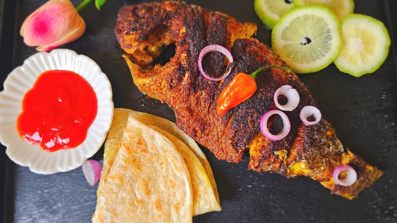 Telapia Fish BBQ Recipe।।চুলায় তৈরি তেলাপিয়া মাছের বারবিকিউ।। Fish  Fry।।Snacks😋🫕